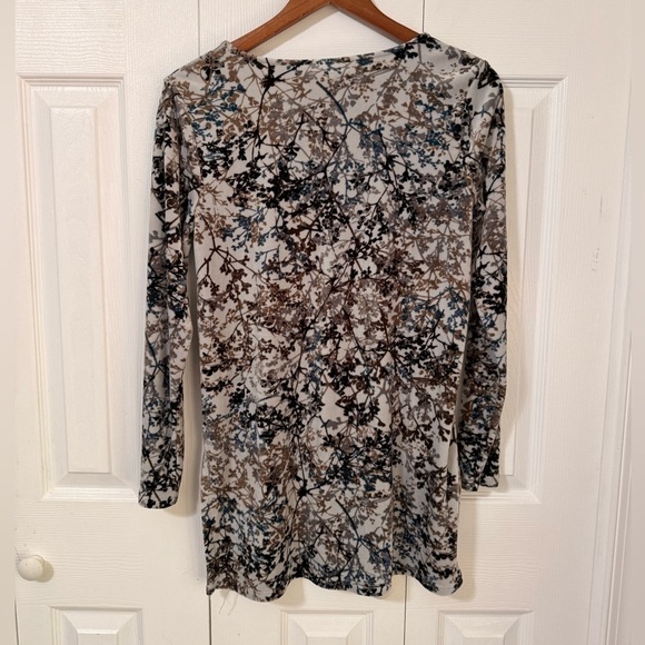 Pure Jill J. Jill Women’s Stretch Soft Velour Tunic Blouse Multicolor Floral XS - Picture 4 of 13